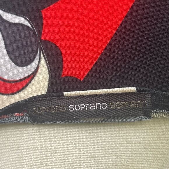 Soprano multicolor Short Sleeve Thigh High Mod V-Neck Dress Sz M
K-000 - Picture 7 of 7